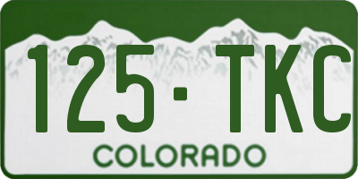 CO license plate 125TKC