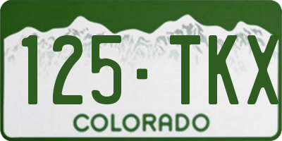 CO license plate 125TKX