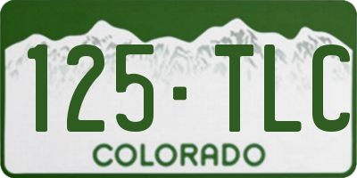 CO license plate 125TLC