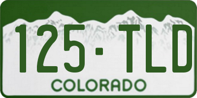 CO license plate 125TLD