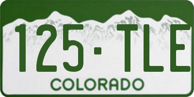 CO license plate 125TLE