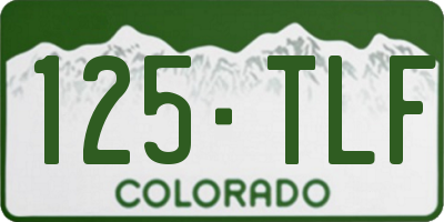 CO license plate 125TLF