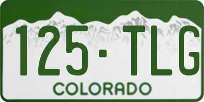 CO license plate 125TLG