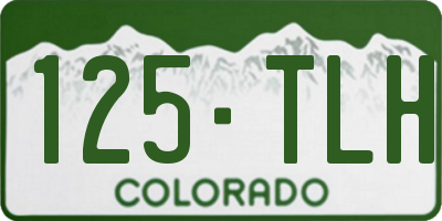 CO license plate 125TLH