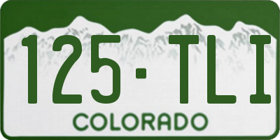 CO license plate 125TLI