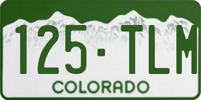 CO license plate 125TLM