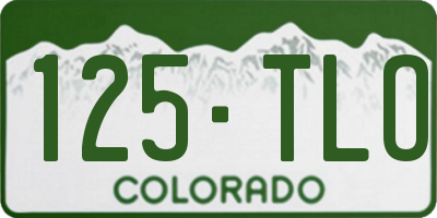 CO license plate 125TLO