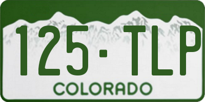CO license plate 125TLP