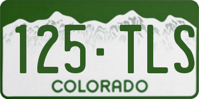 CO license plate 125TLS