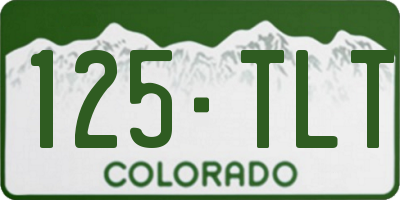 CO license plate 125TLT