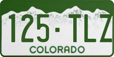 CO license plate 125TLZ