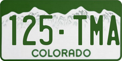 CO license plate 125TMA