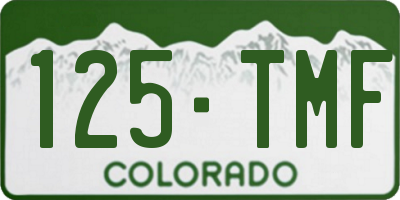 CO license plate 125TMF