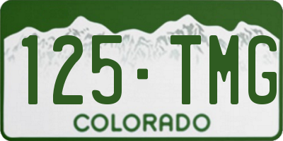 CO license plate 125TMG