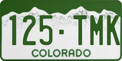 CO license plate 125TMK