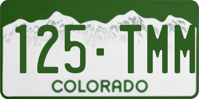 CO license plate 125TMM