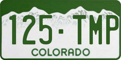 CO license plate 125TMP