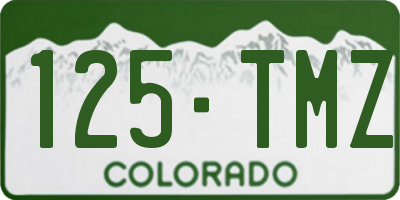 CO license plate 125TMZ