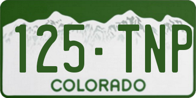 CO license plate 125TNP