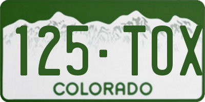 CO license plate 125TOX