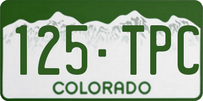 CO license plate 125TPC