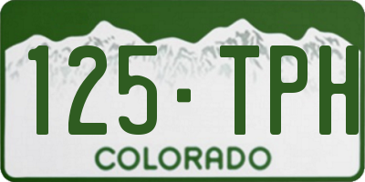CO license plate 125TPH