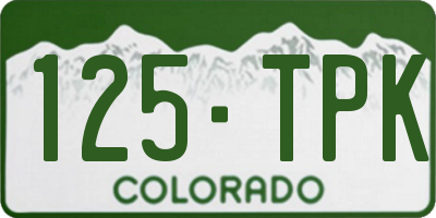 CO license plate 125TPK