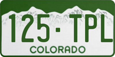 CO license plate 125TPL