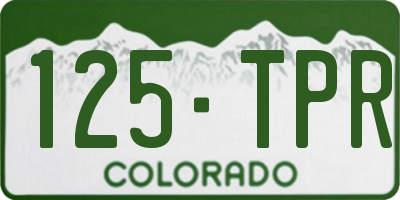CO license plate 125TPR