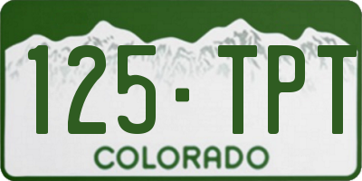 CO license plate 125TPT