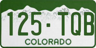 CO license plate 125TQB
