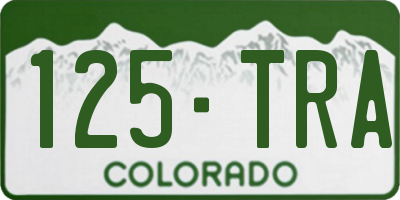 CO license plate 125TRA