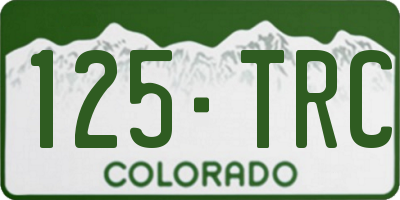 CO license plate 125TRC