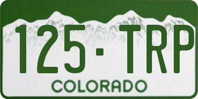 CO license plate 125TRP