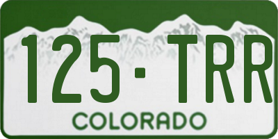 CO license plate 125TRR
