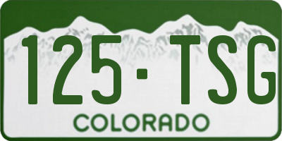 CO license plate 125TSG