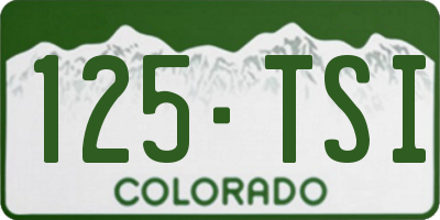 CO license plate 125TSI