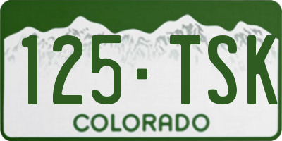 CO license plate 125TSK