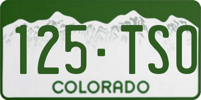 CO license plate 125TSO
