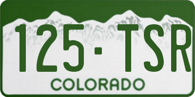 CO license plate 125TSR