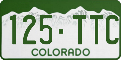 CO license plate 125TTC