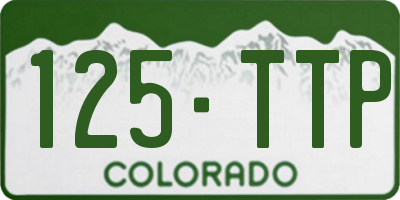 CO license plate 125TTP