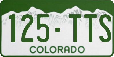 CO license plate 125TTS