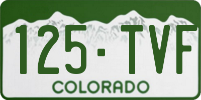 CO license plate 125TVF