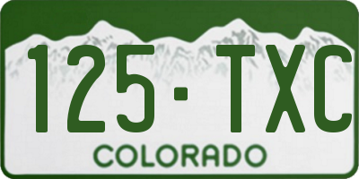CO license plate 125TXC