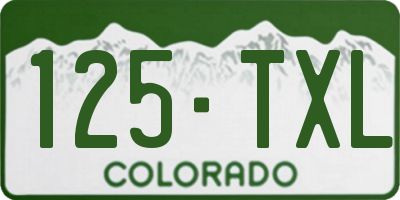 CO license plate 125TXL