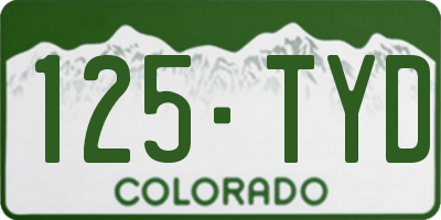 CO license plate 125TYD