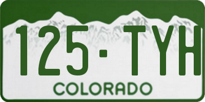 CO license plate 125TYH