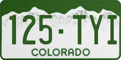 CO license plate 125TYI