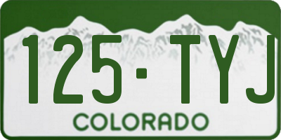 CO license plate 125TYJ
